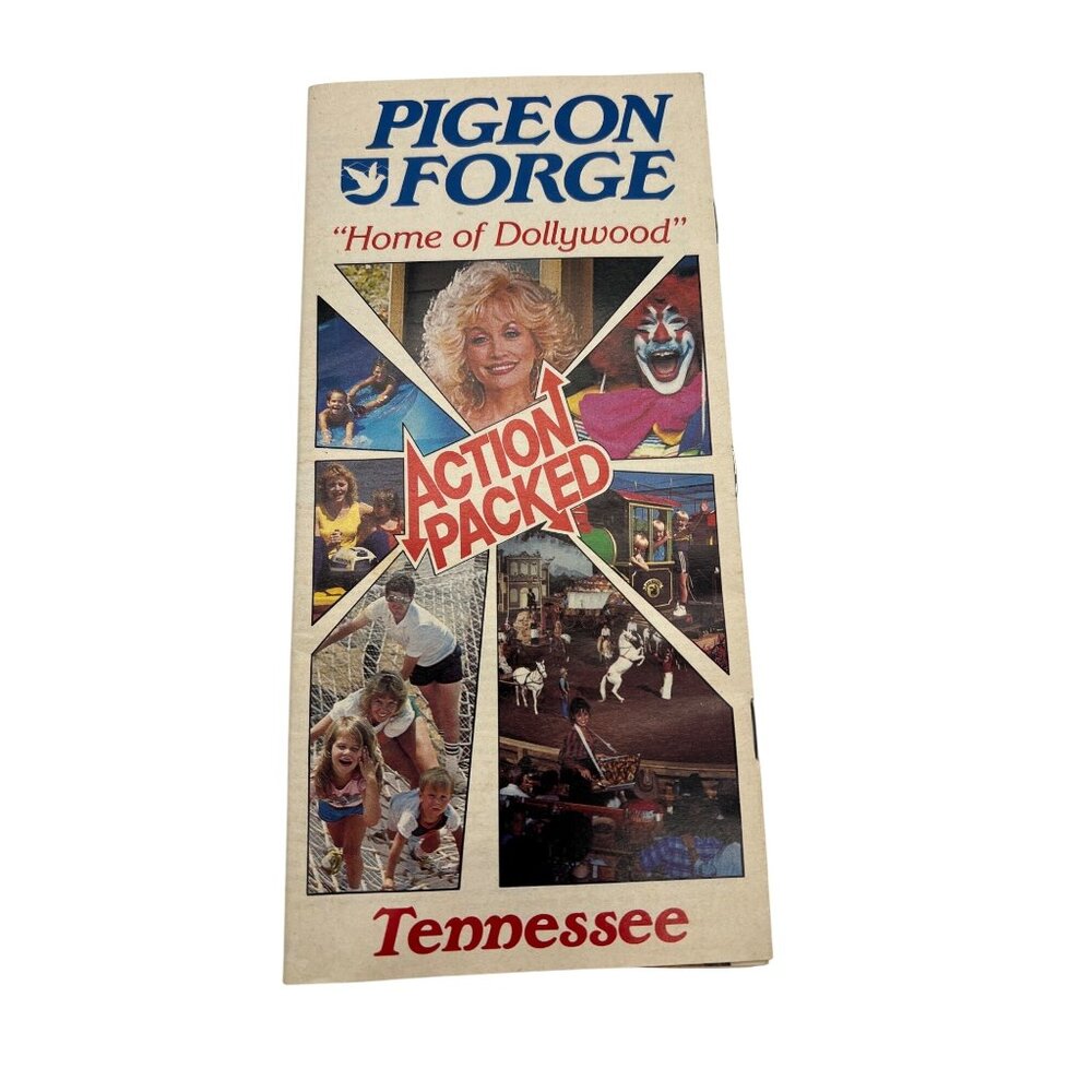Vintage 1990 Pigeon Forge Tennessee Tourism Brochure Dollywood Dolly Parton